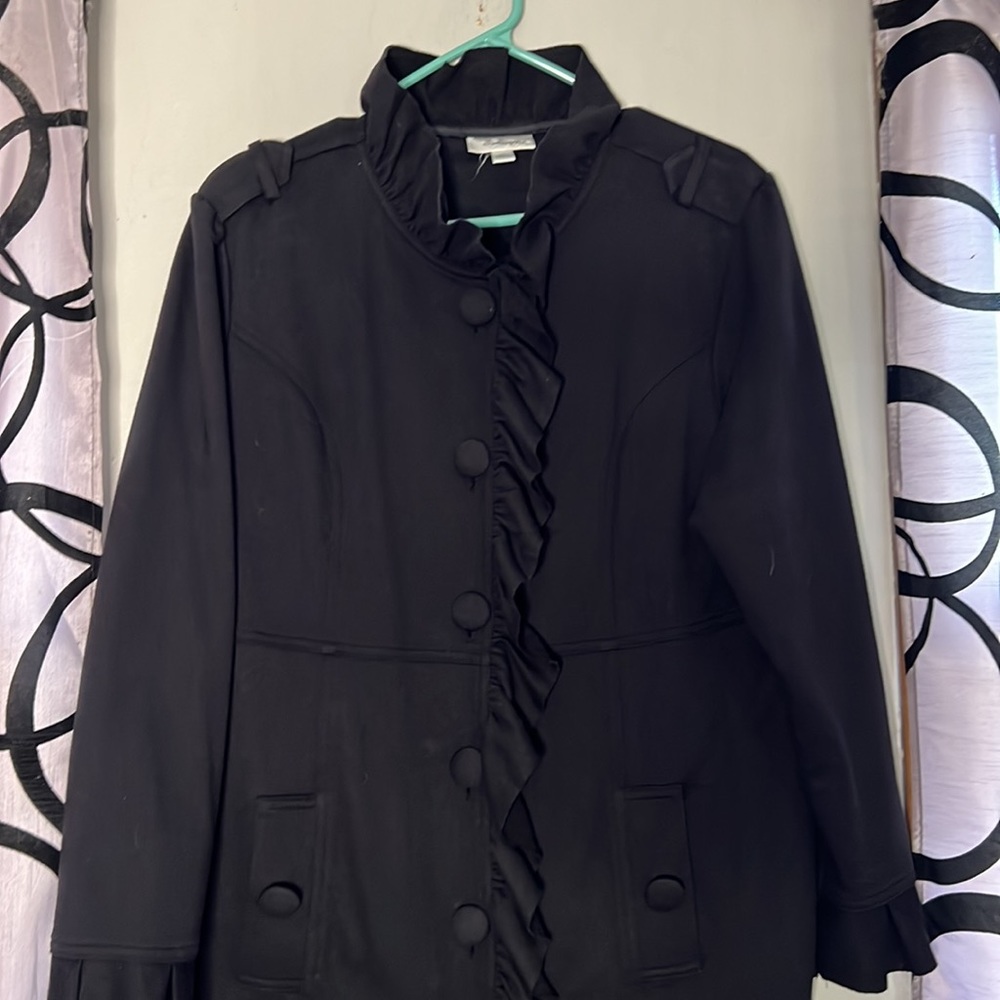 DressBarn Ruffled Button Jacket Large - Picture 11 of 14